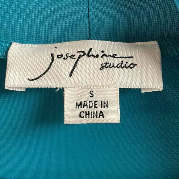 JOSEPHINE STUDIO Women’s Teal Open Front Cardigan Pockets Lagenlook Size Small - Picture 6 of 9